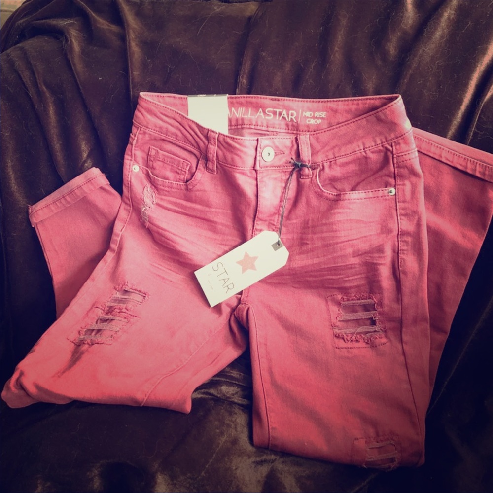 Vanilla Star Mid rise crop jeans size 3